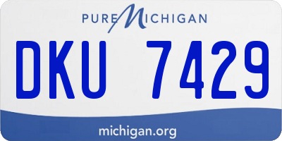 MI license plate DKU7429