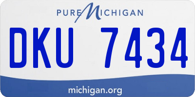 MI license plate DKU7434