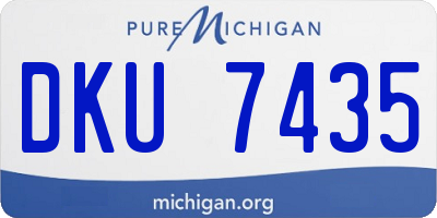 MI license plate DKU7435