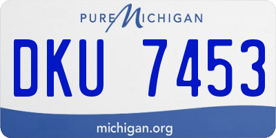 MI license plate DKU7453