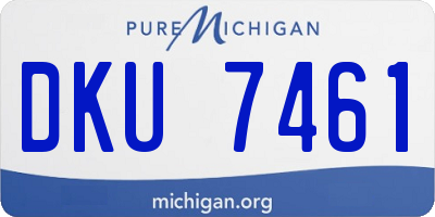 MI license plate DKU7461