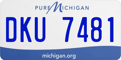 MI license plate DKU7481