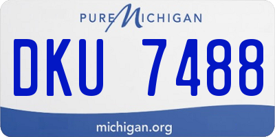 MI license plate DKU7488