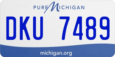 MI license plate DKU7489