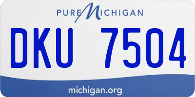 MI license plate DKU7504