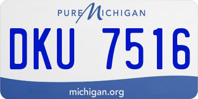 MI license plate DKU7516