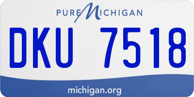 MI license plate DKU7518
