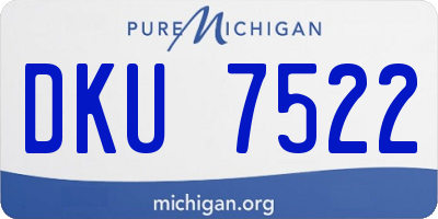 MI license plate DKU7522
