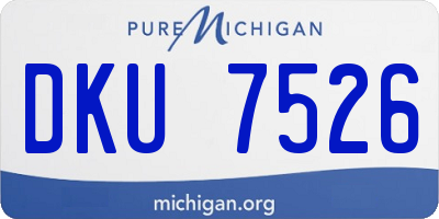 MI license plate DKU7526