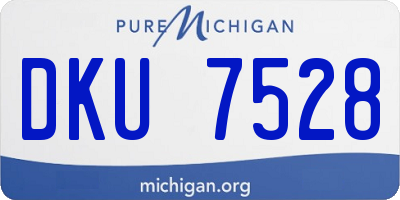 MI license plate DKU7528