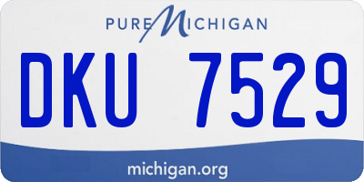 MI license plate DKU7529
