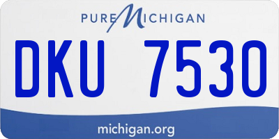 MI license plate DKU7530