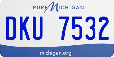 MI license plate DKU7532