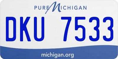 MI license plate DKU7533