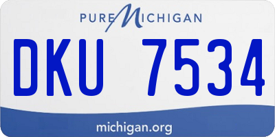 MI license plate DKU7534