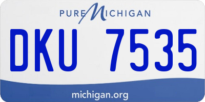 MI license plate DKU7535