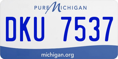 MI license plate DKU7537
