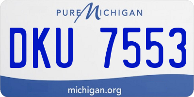 MI license plate DKU7553