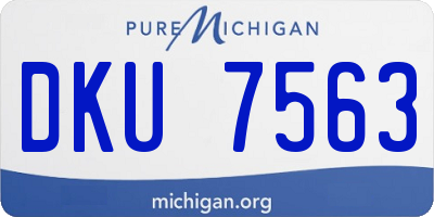 MI license plate DKU7563