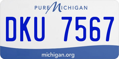 MI license plate DKU7567