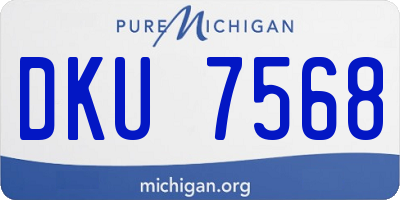 MI license plate DKU7568