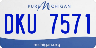 MI license plate DKU7571