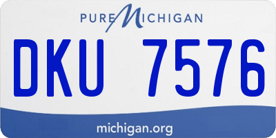 MI license plate DKU7576