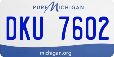 MI license plate DKU7602