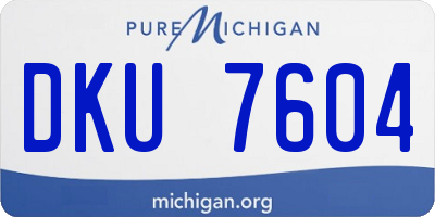 MI license plate DKU7604