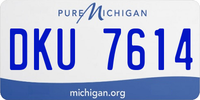 MI license plate DKU7614