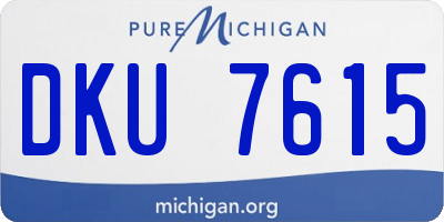 MI license plate DKU7615