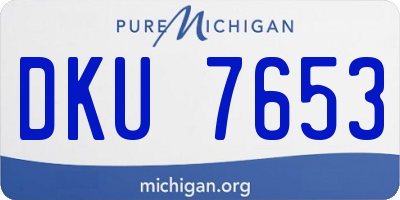 MI license plate DKU7653