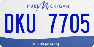 MI license plate DKU7705