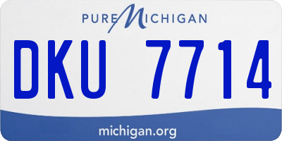 MI license plate DKU7714