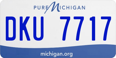 MI license plate DKU7717