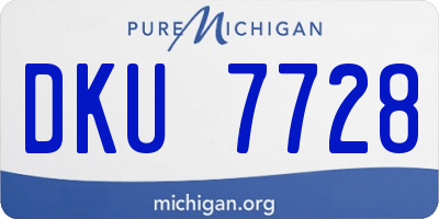 MI license plate DKU7728