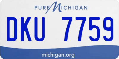 MI license plate DKU7759