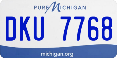 MI license plate DKU7768