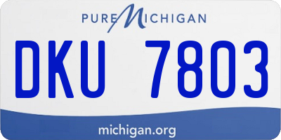 MI license plate DKU7803