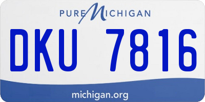 MI license plate DKU7816