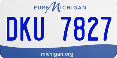 MI license plate DKU7827