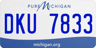 MI license plate DKU7833