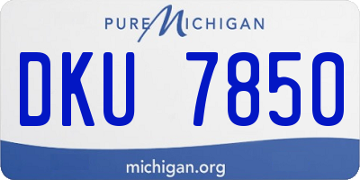 MI license plate DKU7850