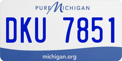 MI license plate DKU7851