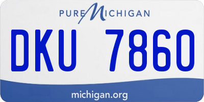 MI license plate DKU7860