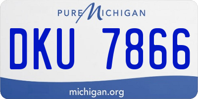 MI license plate DKU7866