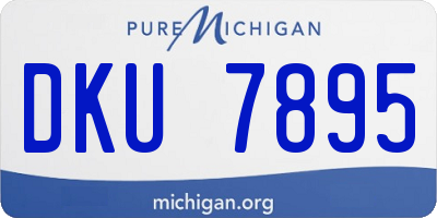 MI license plate DKU7895