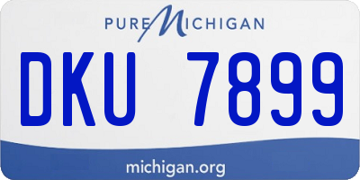 MI license plate DKU7899