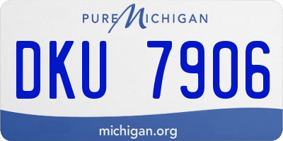 MI license plate DKU7906