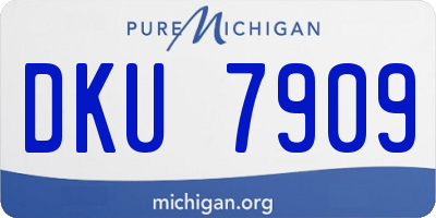 MI license plate DKU7909